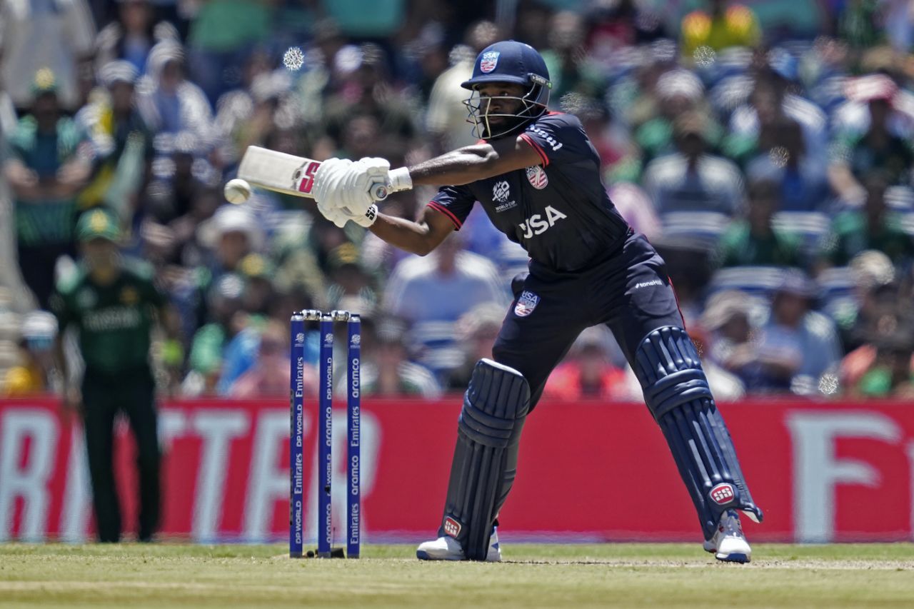 Aaron Jones continued his dream start in T20 World Cup cricket, T20 World Cup 2024, USA vs Pakistan, Dallas, June 6 2024