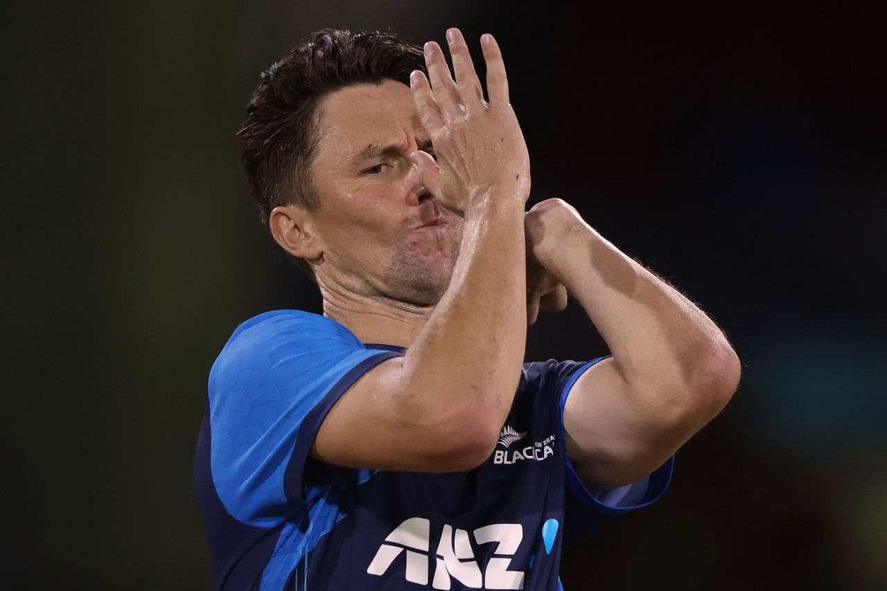 Trent Boult during a practice session, Providence, T20 World Cup, June 6, 2024