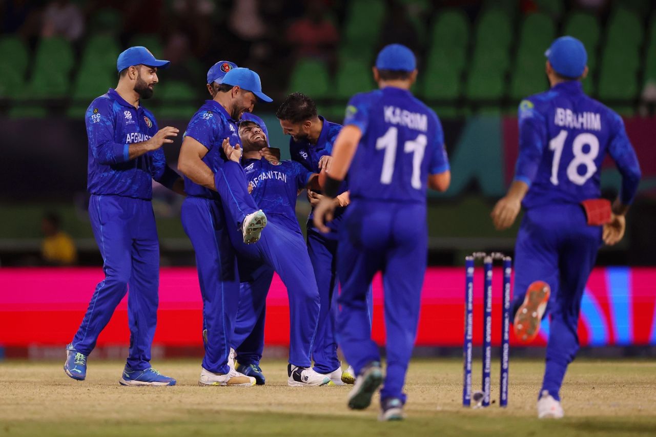 Fazalhaq Farooqi ended with 4 for 17, New Zealand vs Afghanistan, T20 World Cup 2024, Guyana, June 7, 2024