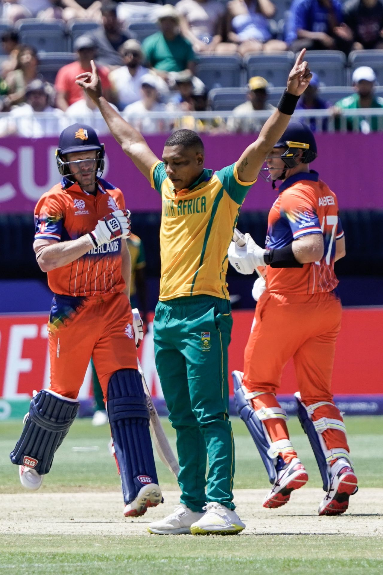 Ottneil Baartman finished with 4 for 11, Netherlands vs South Africa, T20 World Cup 2024, New York, June 8, 2024