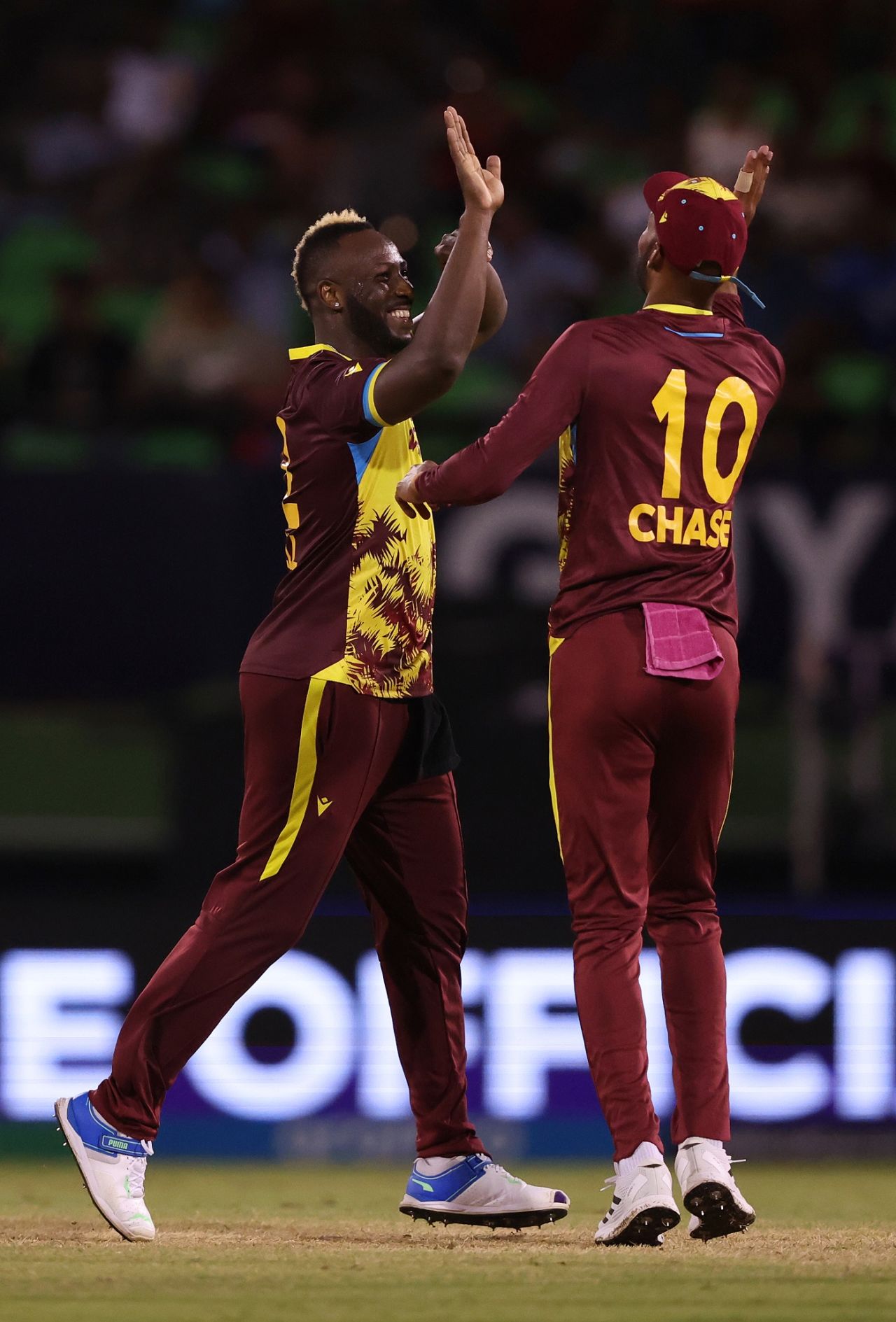 Andre Russell struck with his first ball, West Indies vs Uganda, Men's T20 World Cup 2024, Guyana, June 8, 2024