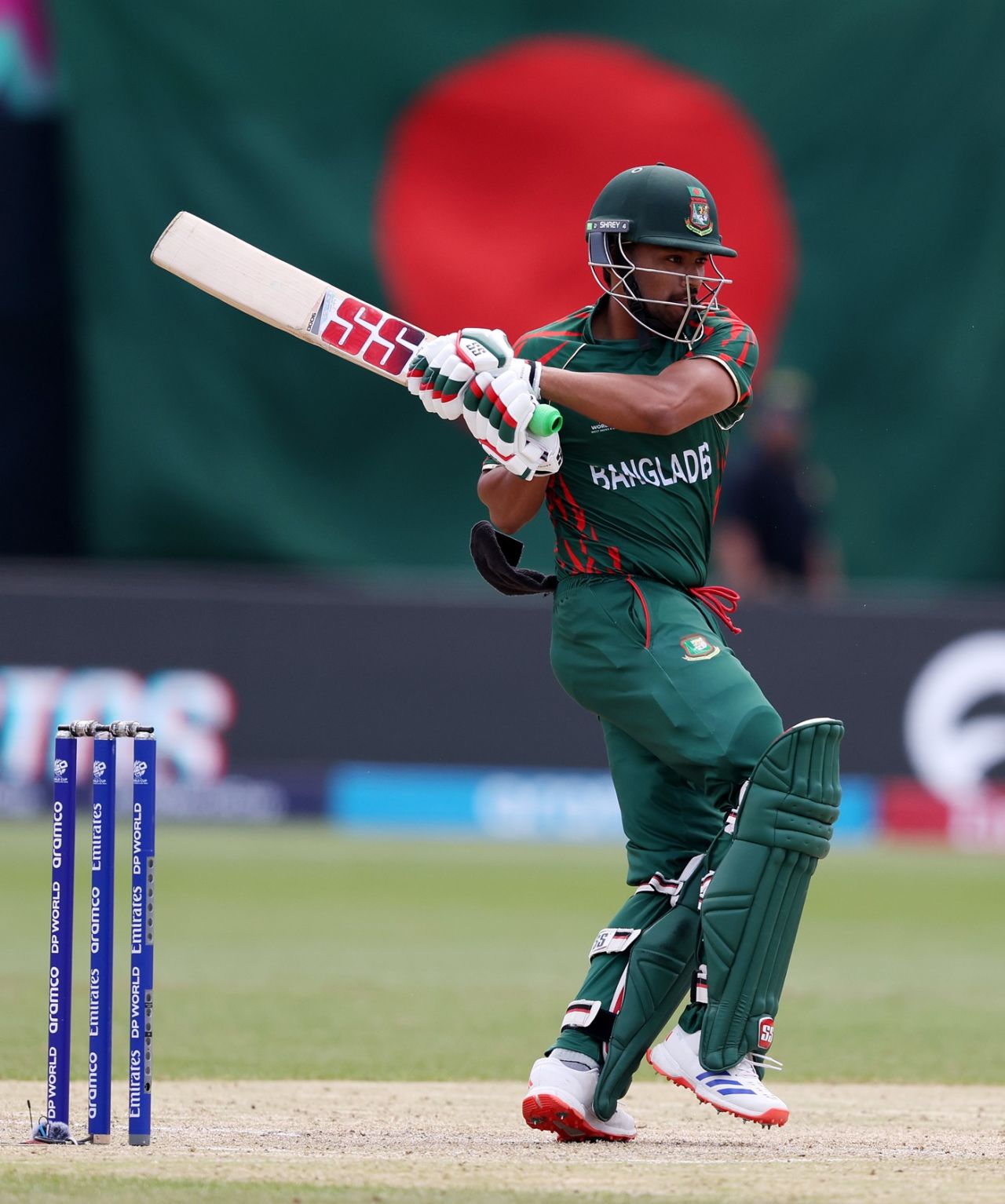 Najmul Hossain Shanto pulls, Bangladesh vs South Africa, T20 World Cup 2024, New York, June 10, 2024