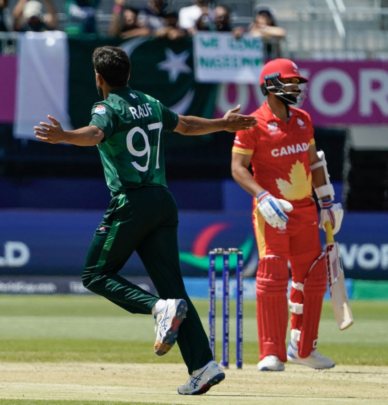 Haris Rauf picked up two wickets in the tenth over, Canada vs Pakistan, T20 World Cup 2024, New York, June 11, 2024