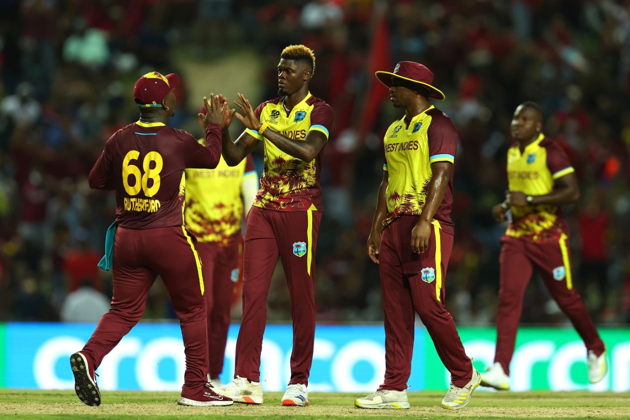 Alzarri Joseph sent back the dangerous Finn Allen, West Indies vs New Zealand, Men's T20 World Cup 2024, Tarouba, June 12, 2024