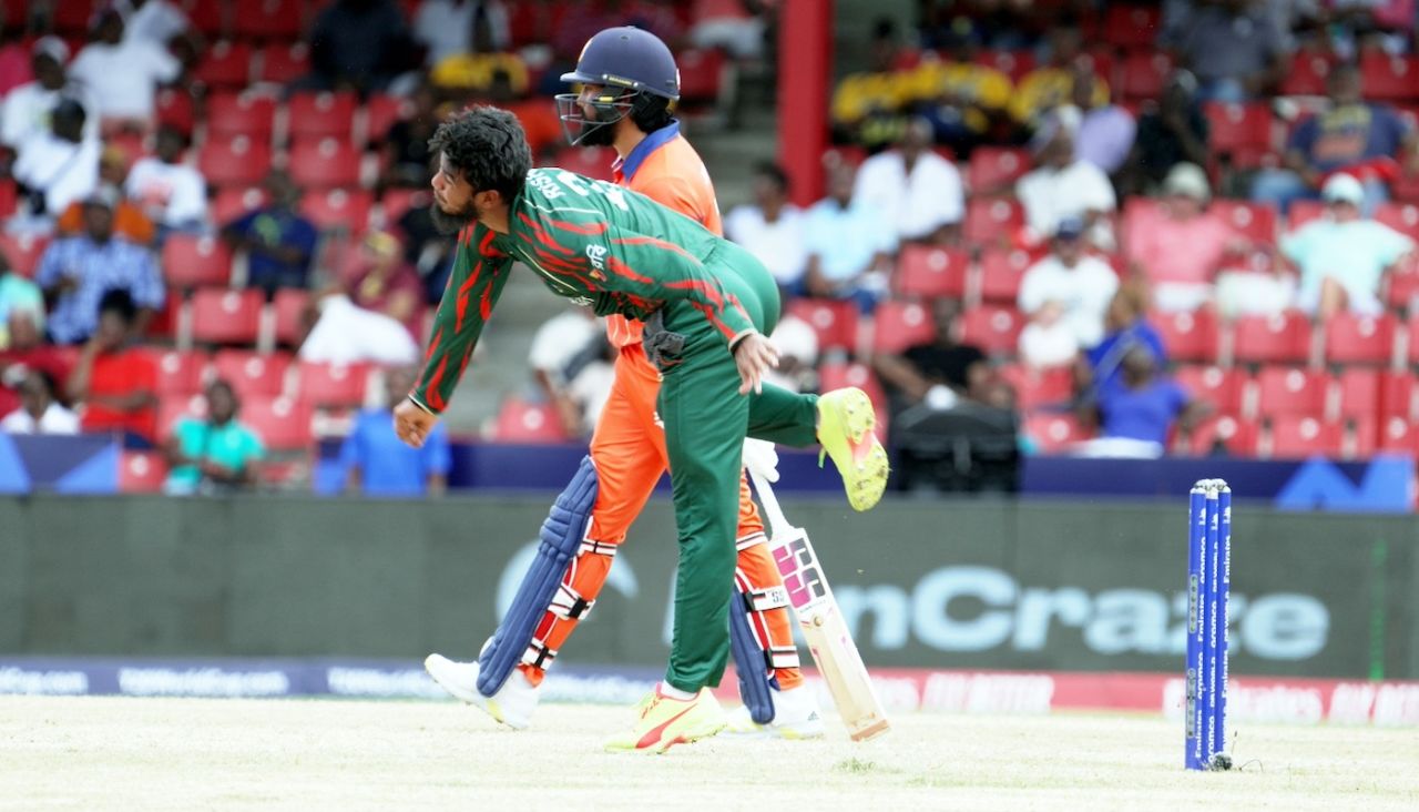 Rishad Hossain bowled a game-changing spell, Bangladesh vs Netherlands, T20 World Cup 2024, Kingstown, June 13, 2024