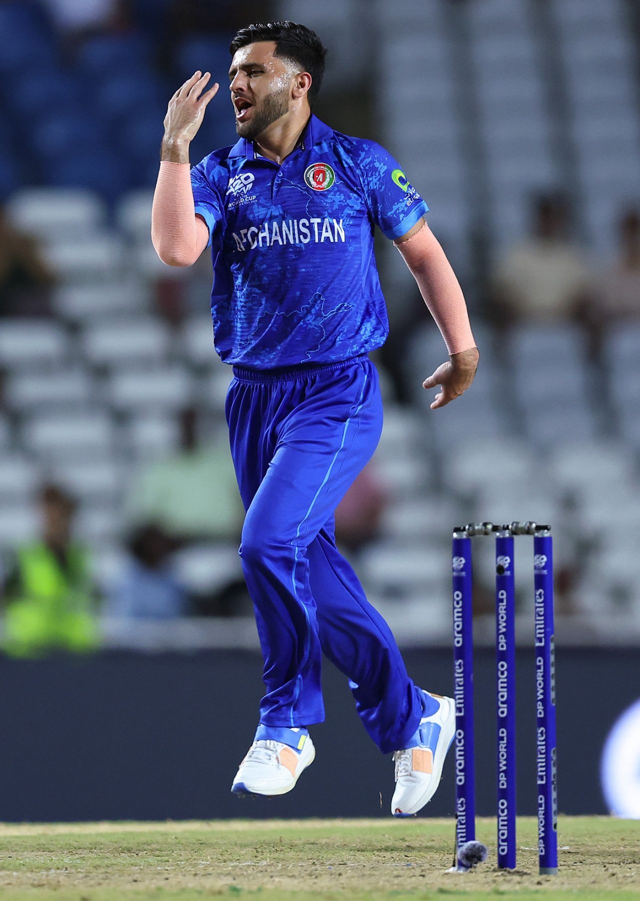 You can't see me: Fazalhaq Farooqi channels his inner John Cena, Afghanistan vs PNG, T20 World Cup, Group C, Trinidad, June 13, 2024