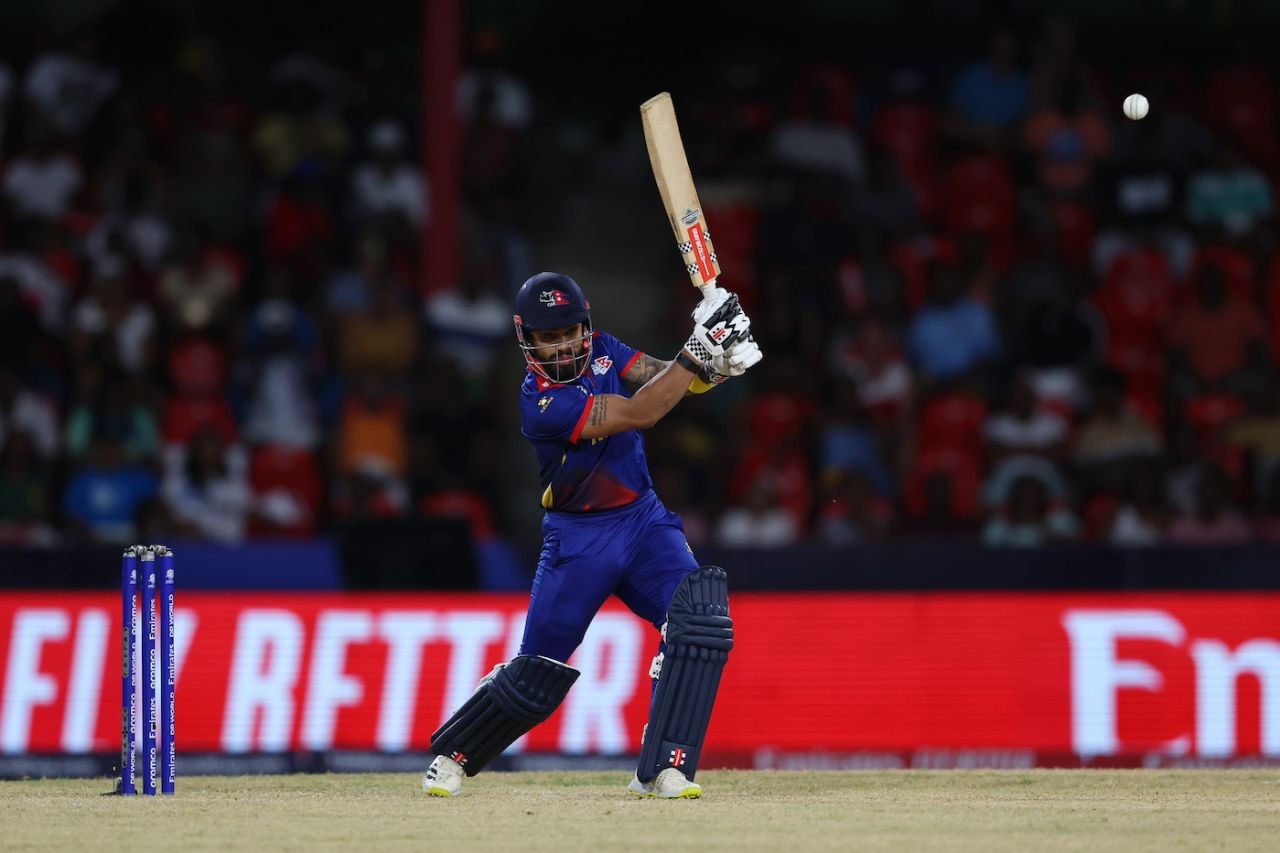 Kushal Bhurtel helped Nepal start steady, Nepal vs South Africa, Men's T20 World Cup, Kingstown, June 14, 2024