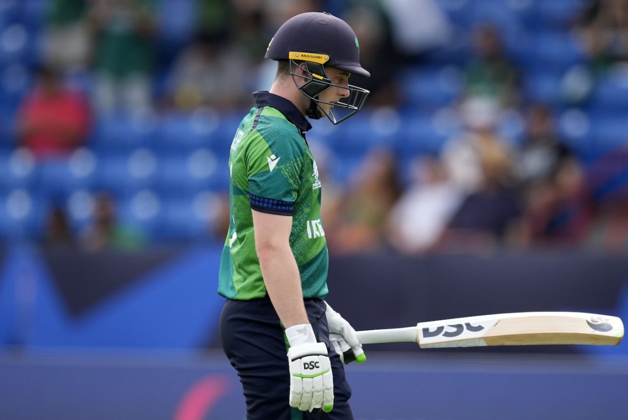 Lorcan Tucker finished his campaign with 22 runs at an average of 7.33, Ireland vs Pakistan, T20 World Cup 2024, Lauderhill, June 16, 2024