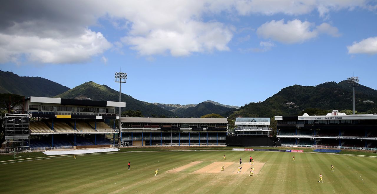 A general view of the Queen's Park Oval, Uganda Under-19 vs UAE Under-19, Under-19 World Cup, Port-of-Spain, January 25, 2022