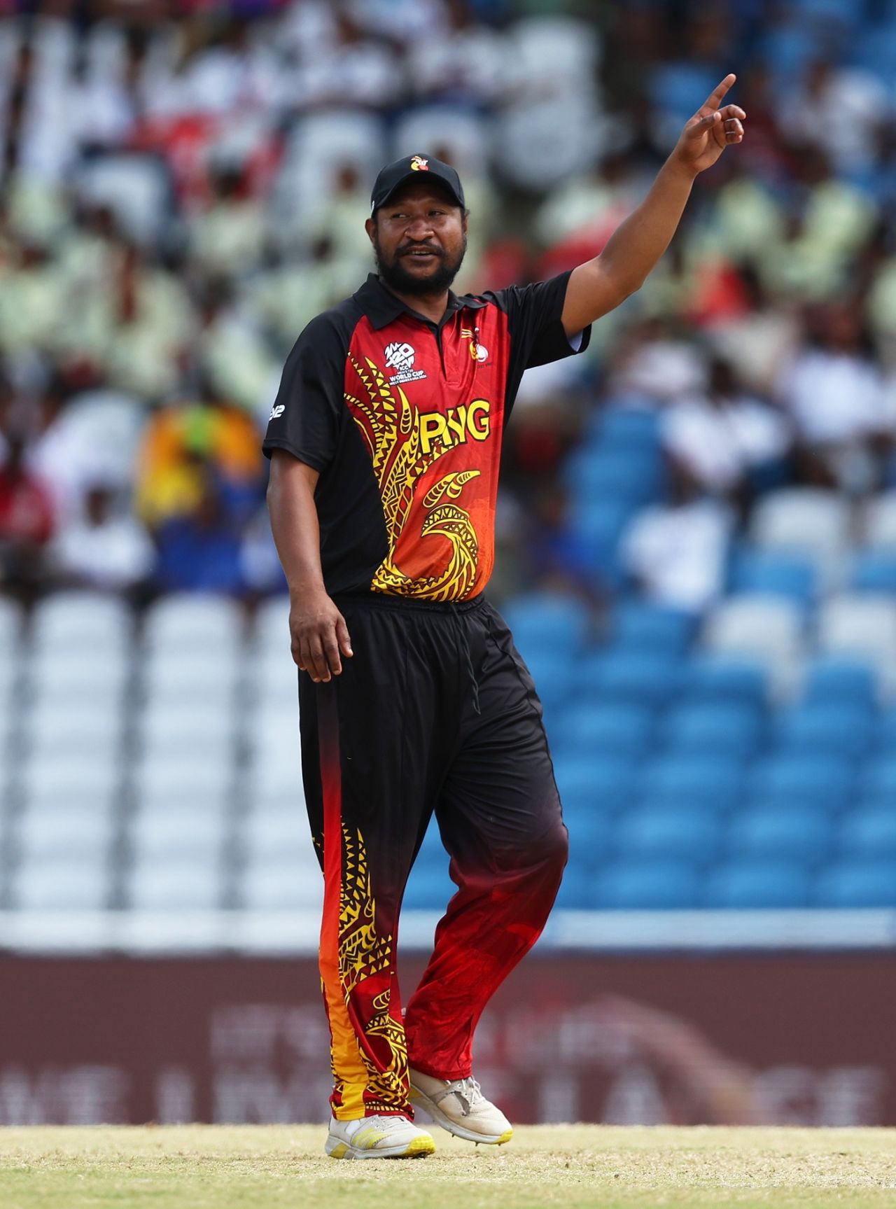 PNG captain Assad Vala guides his troop, New Zealand vs PNG, Tarouba,T20 World Cup 2024, June 17, 2024