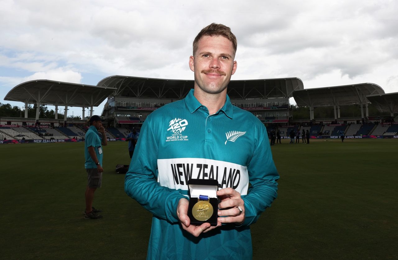 Player of the Match Lockie Ferguson had a record outing, New Zealand vs PNG, Tarouba,T20 World Cup 2024, June 17, 2024