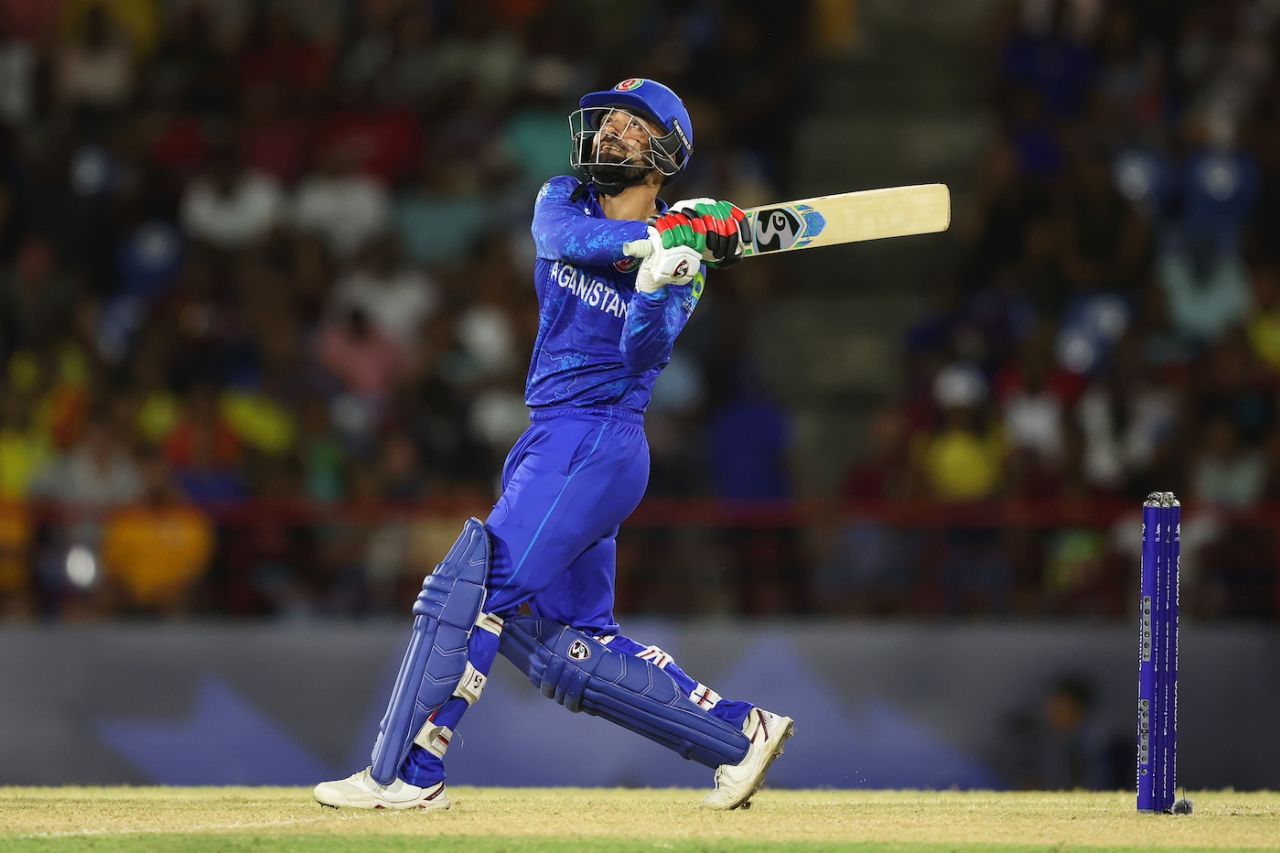 Rashid Khan's was the last wicket to fall , West Indies vs Afghanistan, T20 World Cup, St Lucia, June 17, 2024
