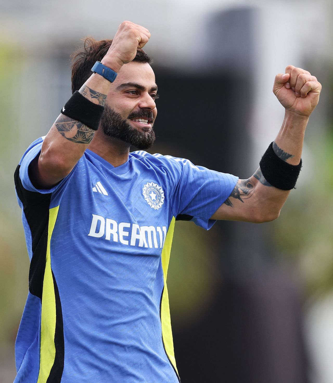 Virat Kohli was in good spirits during India's training session, ICC T20 World Cup 2024, Barbados, June 18, 2024