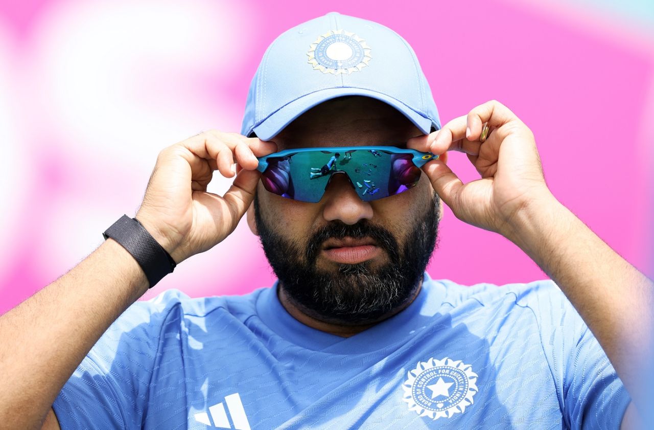 Rohit Sharma gets his swag on at a practice session, ICC T20 World Cup 2024, Barbados, June 18, 2024 