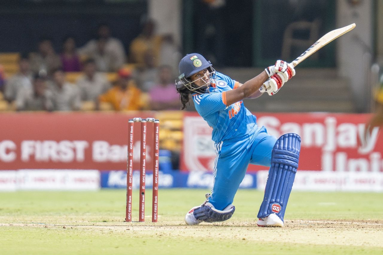 Dayalan Hemalatha goes big, India vs South Africa, 2nd women's ODI, Bengaluru, June 19, 2024