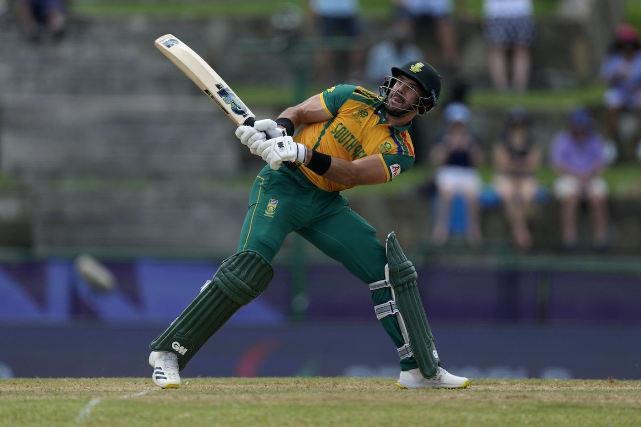Aiden Markram kept the tempo going with Quinton de Kock taking off at the other end, USA vs South Africa, T20 World Cup 2024, North Sound, June 19, 2024