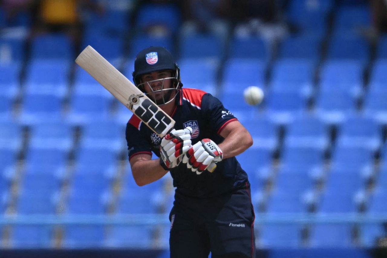 Andries Gous struck a timely fifty to keep his side afloat, USA vs South Africa, T20 World Cup 2024, North Sound, June 19, 2024