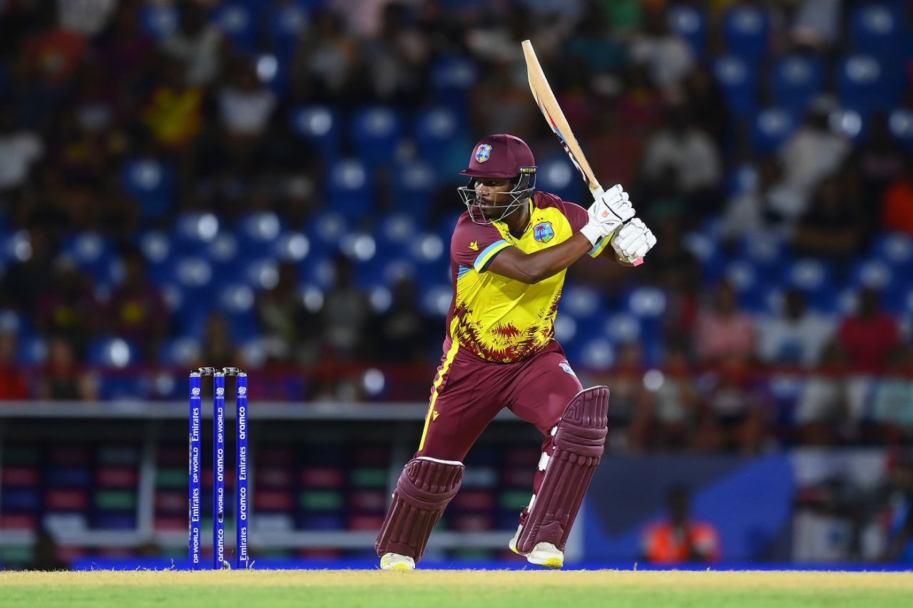 Johnson Charles took time to get the measure of the surface, West Indies vs England, T20 World Cup 2024, Super Eight, Gros Islet, June 19, 2024
