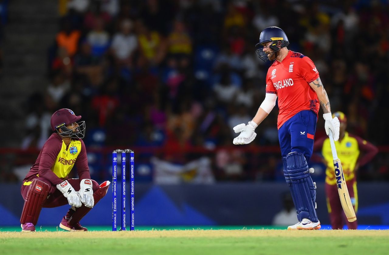 Nicholas Pooran riles up Phil Salt, West Indies vs England, T20 World Cup 2024, Super Eight, Gros Islet, June 19, 2024