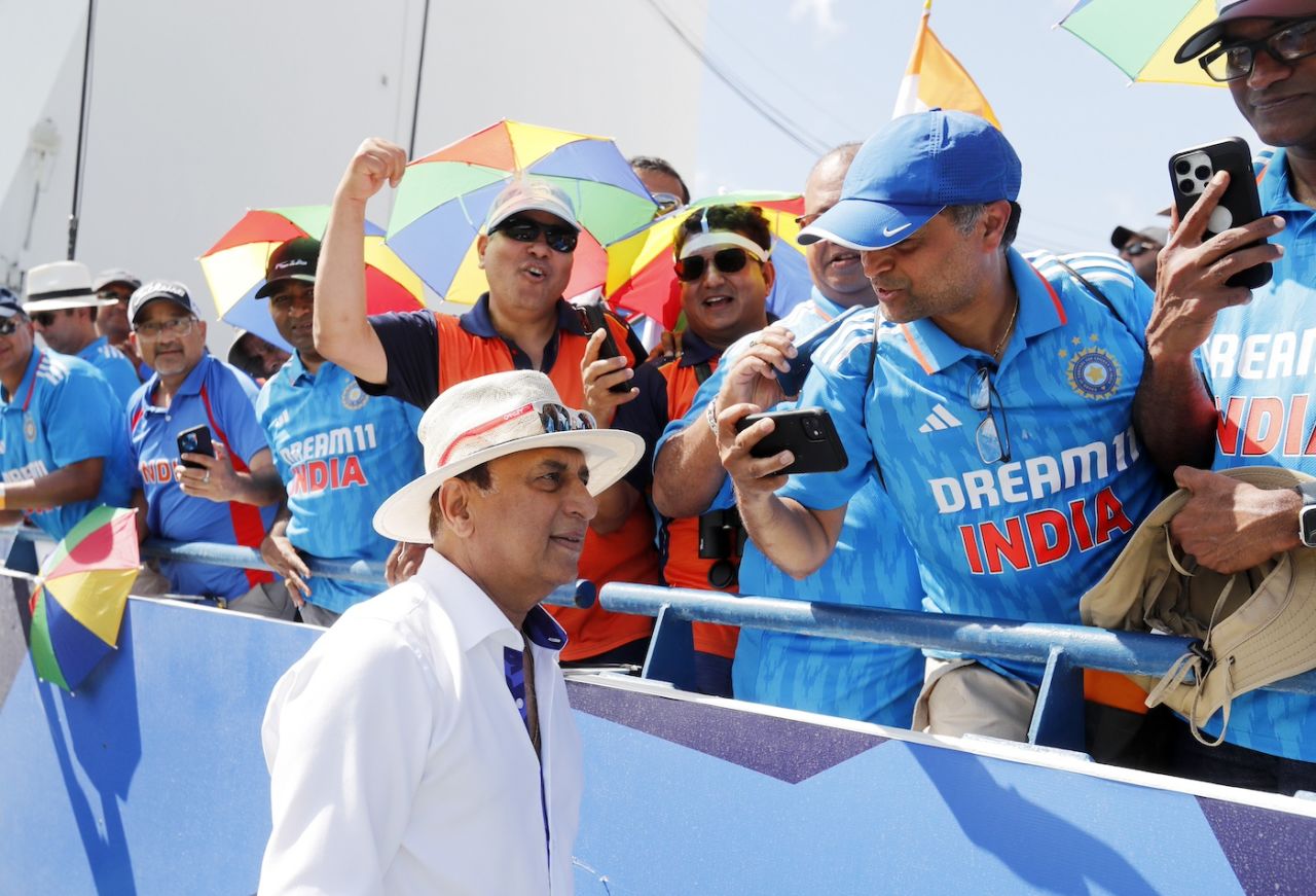 Sunil Gavaskar, still so popular with the fans, Afghanistan vs India, T20 World Cup Super Eight, Bridgetown, June 20, 2024
