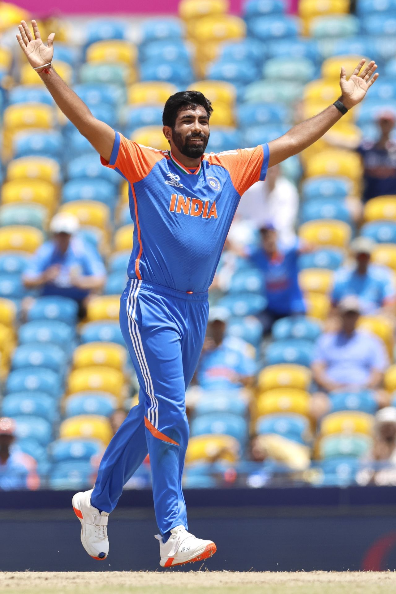 Jasprit Bumrah struck in his second over too, getting rid of Hazratullah Zazai, Afghanistan vs India, T20 World Cup Super Eight, Bridgetown, June 20, 2024