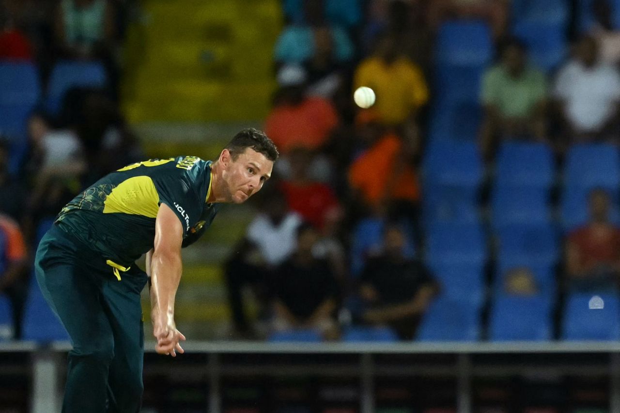 Josh Hazlewood returned to the XI, Australia vs Bangladesh, T20 World Cup 2024 Super Eight, Group 1, North Sound, June 20, 2024