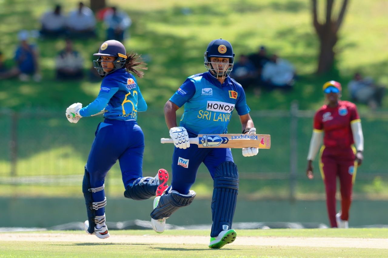 Vishmi Gunaratne and Chamari Athapaththu put up a solid opening stand, Sri Lanka vs Bangladesh, 3rd women's ODI, Hambantota, June 21, 2024