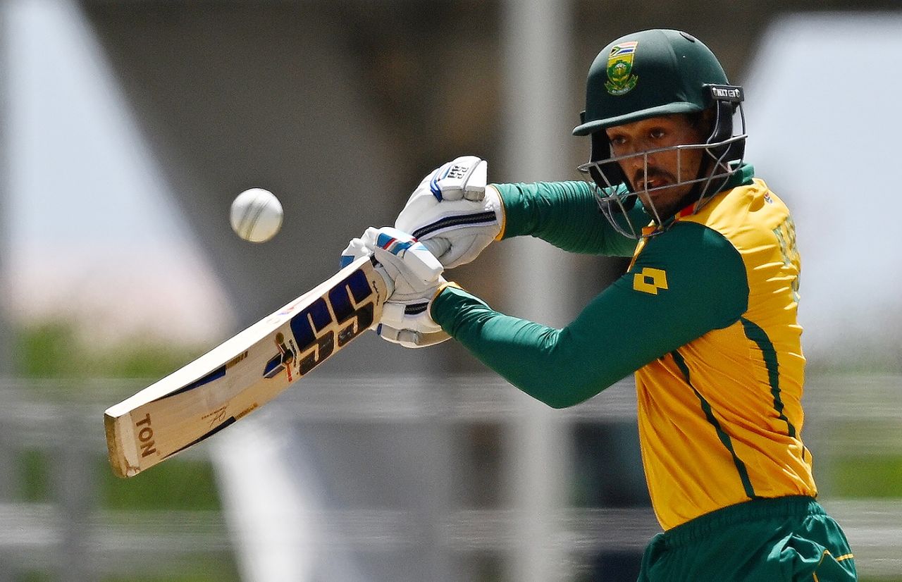 Quinton de Kock raced away in the powerplay, England vs South Africa, T20 World Cup 2024, Super Eight, St Lucia, June 21, 2024