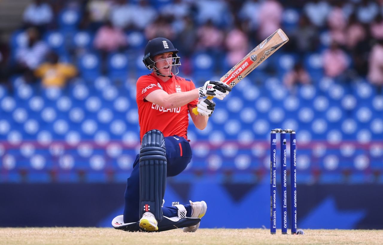 Harry Brook kept the England innings going even as they lost wickets at regular intervals, England vs South Africa, T20 World Cup 2024, Super Eight, St Lucia, June 21, 2024