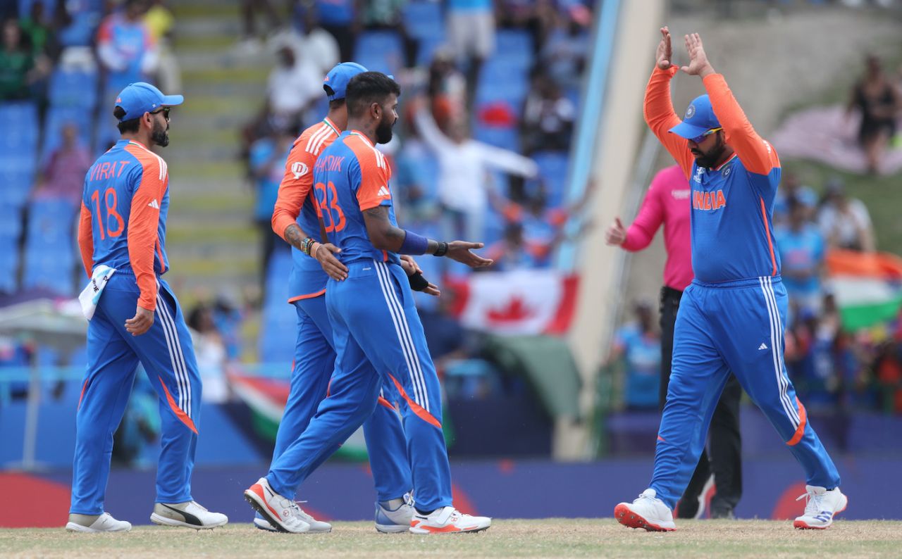 Hardik Pandya struck in his first over, Bangladesh vs India, Super Eight, T20 World Cup, Antigua, June 22, 2024