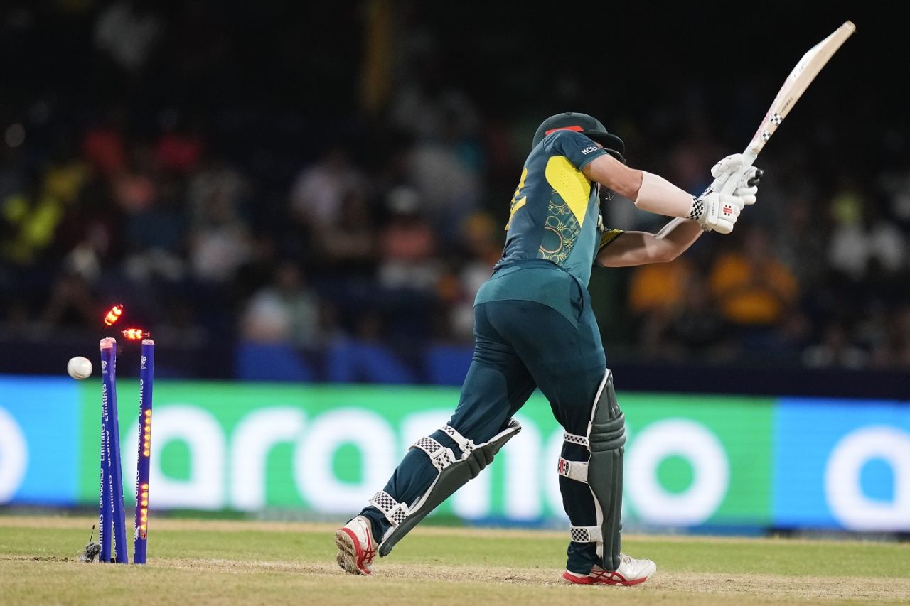 Travis Head was completely undone by a Naveen-ul-Haq outswinger, Afghanistan vs Australia, T20 World Cup 2024, Super Eight, Group 1, Kingstown, June 22, 2024