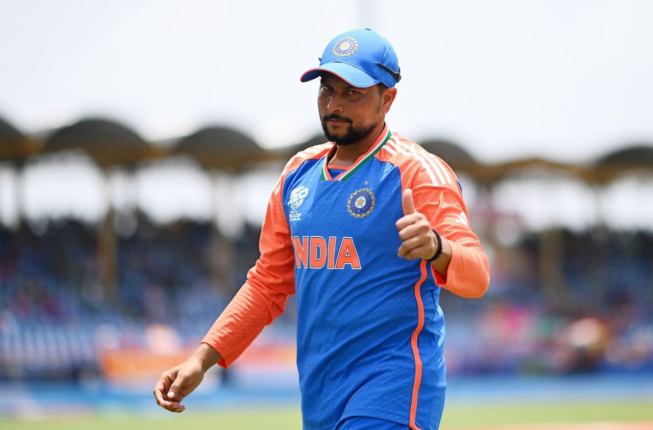 Kuldeep Yadav knows exactly where the camera is, Australia vs India, T20 World Cup Super Eight, Gros Islet, June 24, 2024