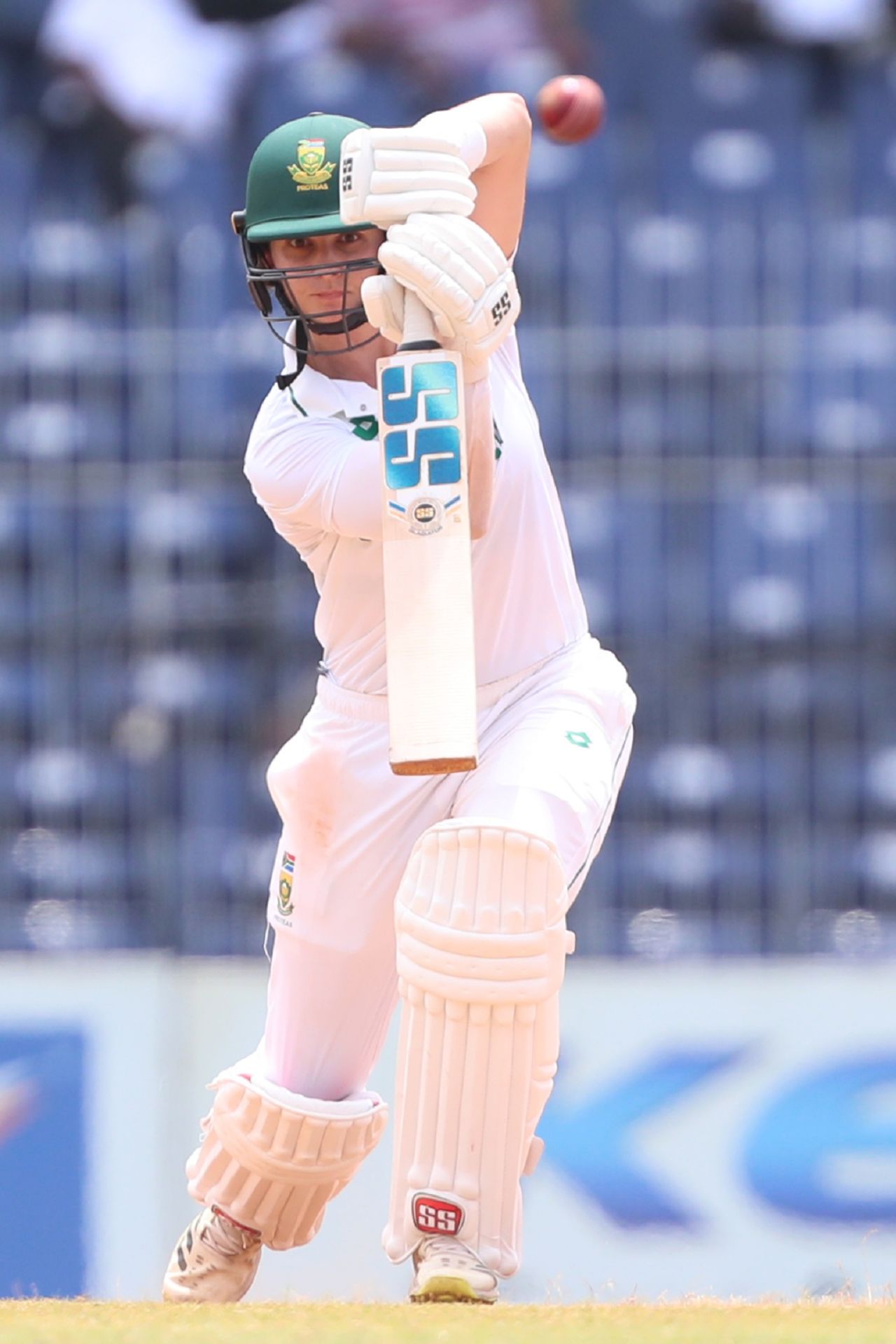 Laura Wolvaardt holds the pose, India vs South Africa, Only women's Test, 2nd day, Chennai, June 29, 2024