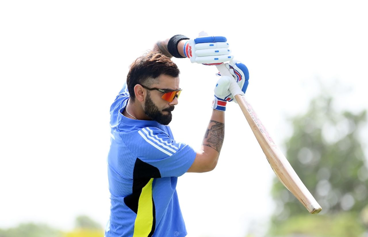 Virat Kohli gets his eye in, India vs South Africa, T20 World Cup final, Bridgetown, Barbados, June 29, 2024