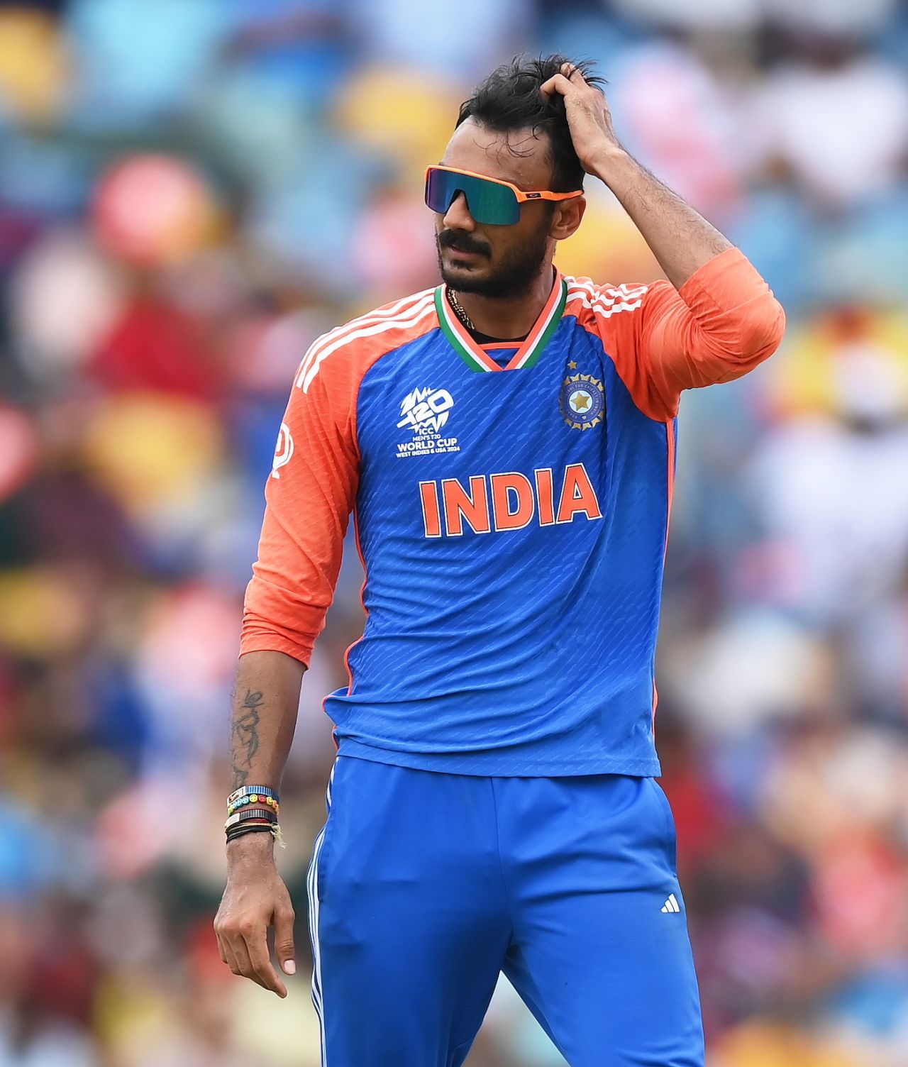 Axar Patel seems to be looking for a big idea, India vs South Africa, T20 World Cup final, Bridgetown, Barbados, June 29, 2024