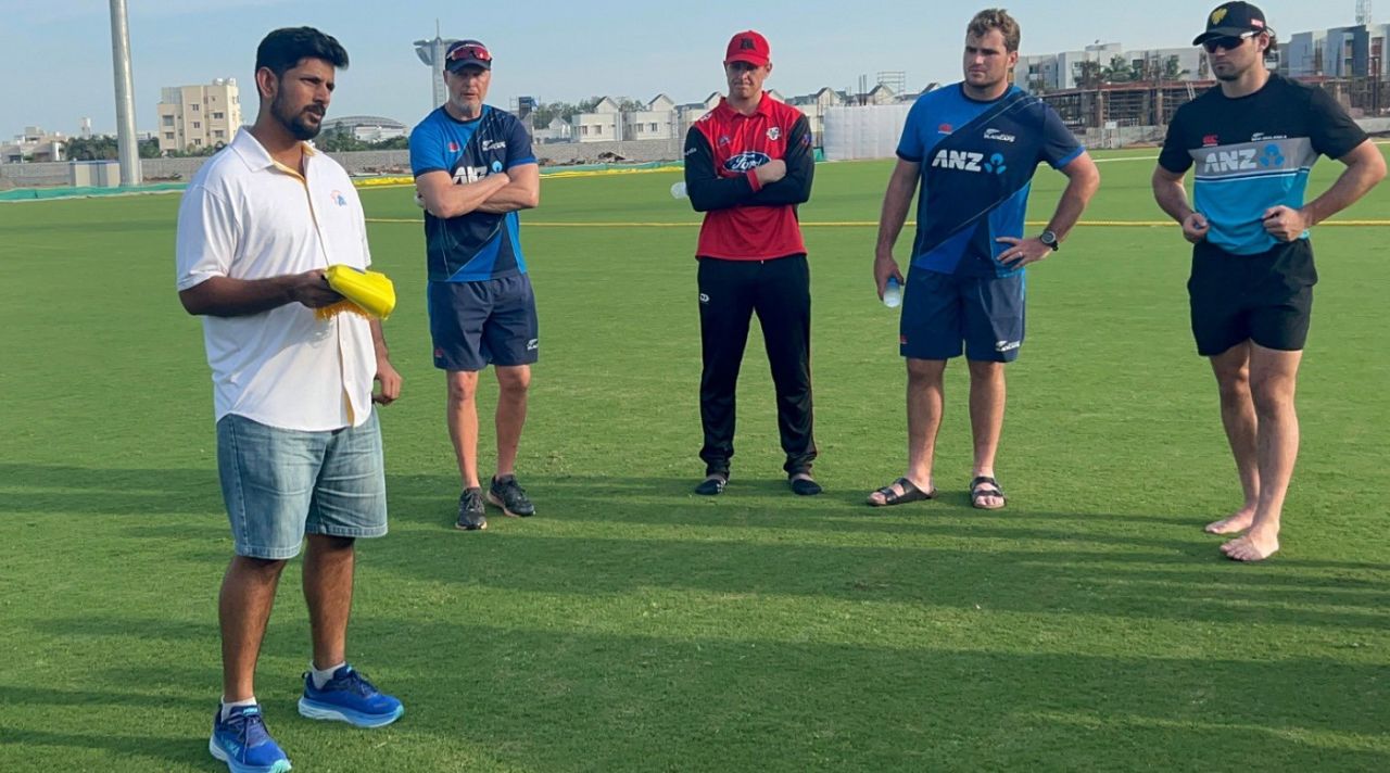 Sriram Krishnamurthy and Paul Wiseman oversaw the training sessions of Mitch Hay, Dean Foxcroft and Tim Robinson, Chennai, June 22, 2024