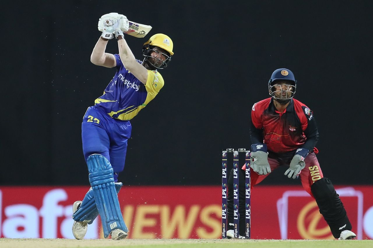 Chamindu Wickramasinghe married timing with elegance, Kandy Falcons vs Dambulla Sixers, Lanka Premier League 2024, Pallekele, July 1, 2024