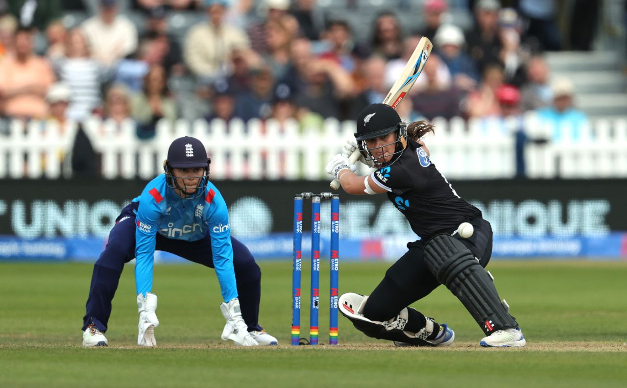 Melie Kerr battled hard for New Zealand, England vs New Zealand, 3rd Women's ODI, Bristol, July 3, 2024