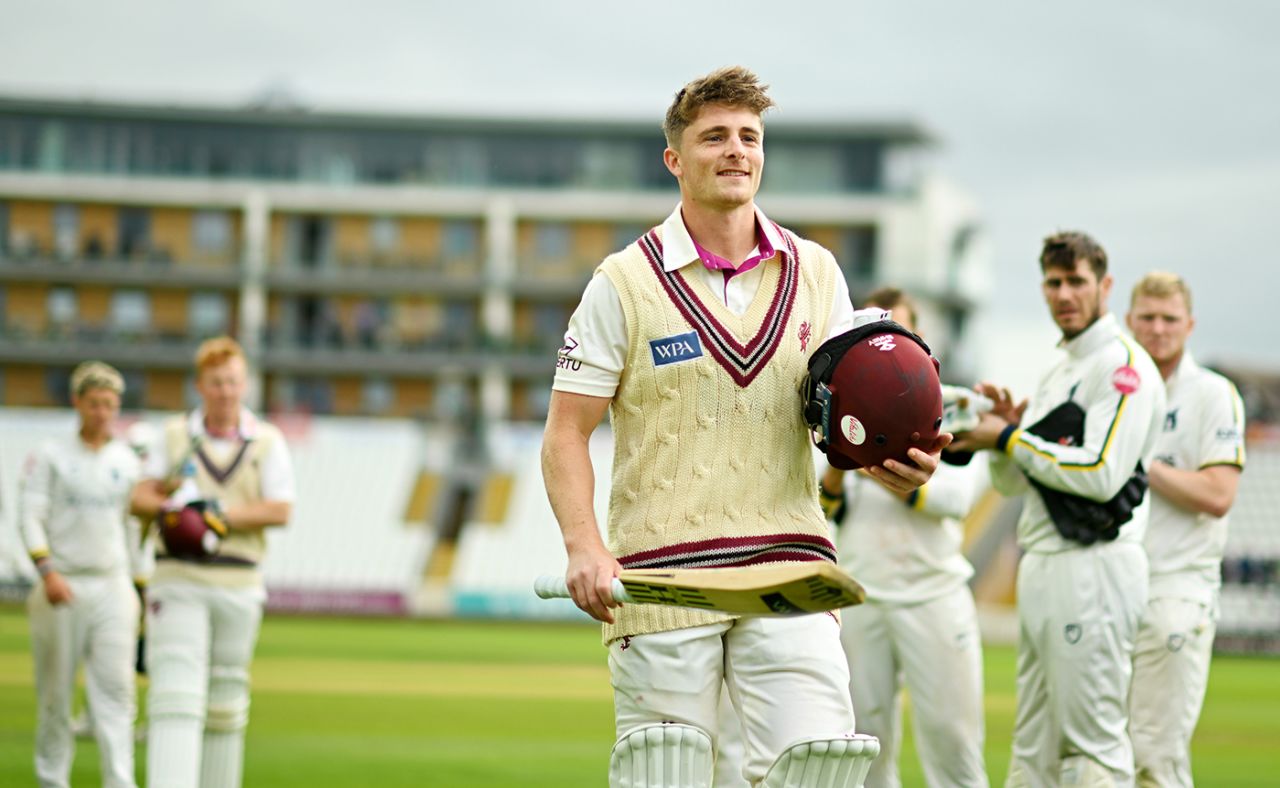 Tom Abell walks off after his 152 not out secured victory, Somerset vs Warwickshire, County Championship, Taunton, July 3, 2024