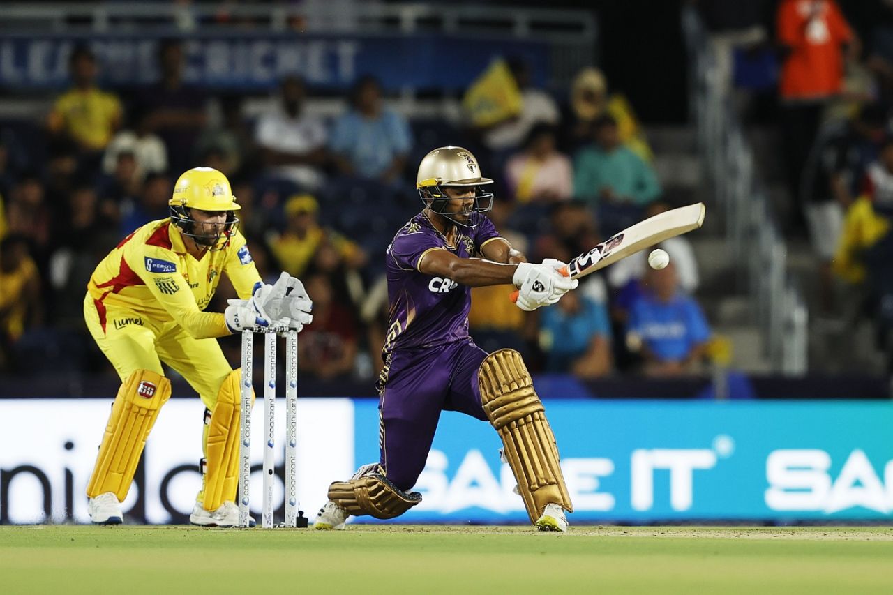Unmukt Chand stood firm at one end for LAKR, Texas Super Kings vs LA Knight Riders, Major League Cricket, Dallas, July 5, 2024