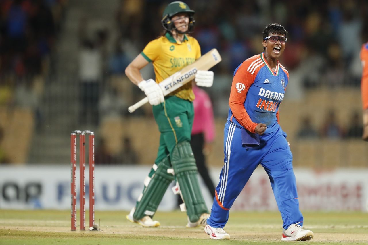 Deepti Sharma got the better of Marizanne Kapp, India vs South Africa, 2nd women's T20I, Chennai, July 7, 2024