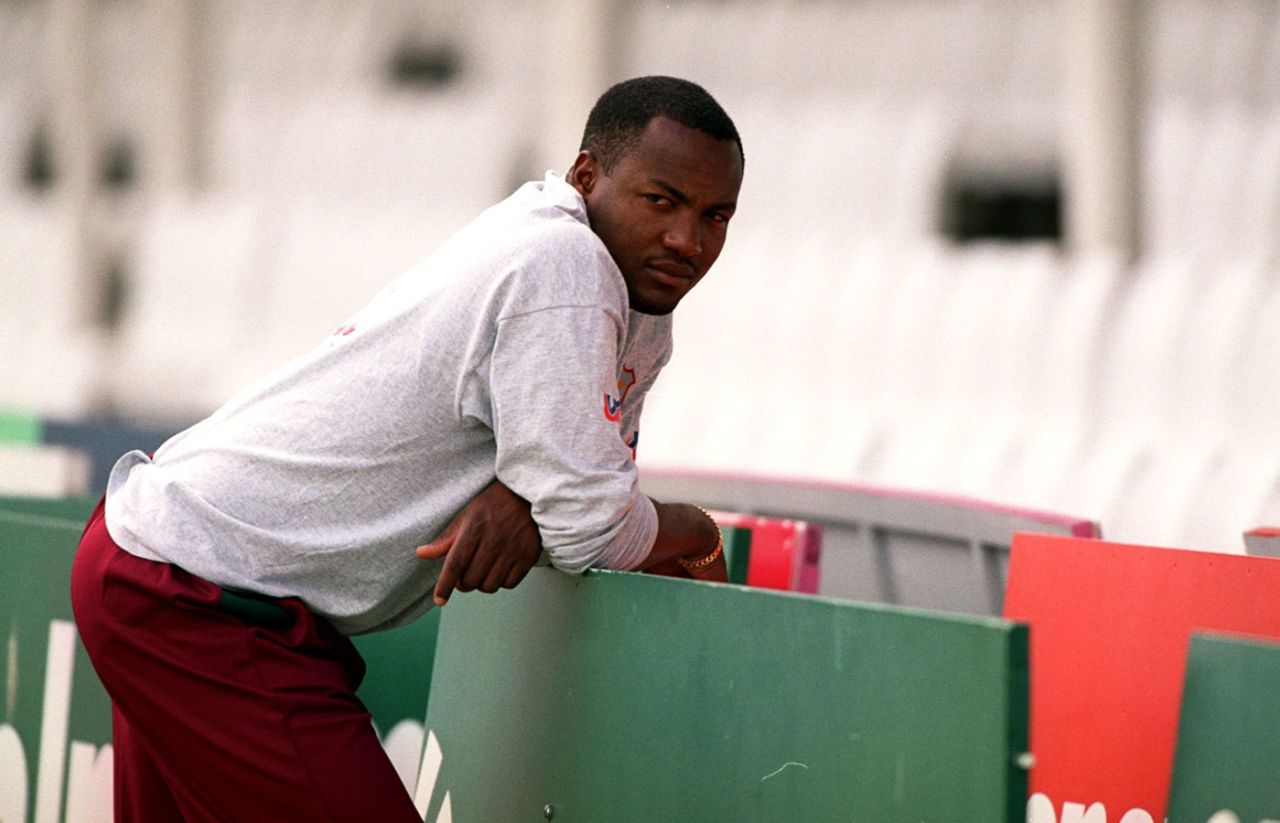 Brian Lara looks on, Trent Bridge, July 19, 2000