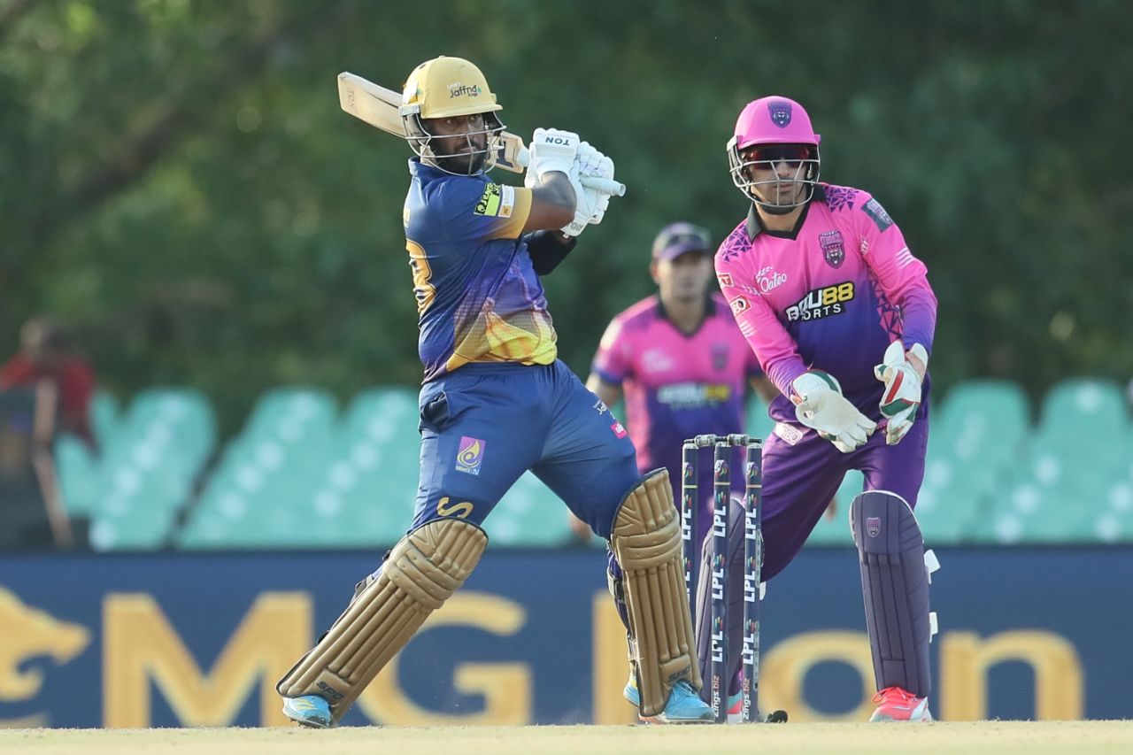 Avishka Fernando scored 58 and put on a match-winning 120 with Rilee Rossouw, Colombo Strikers vs Jaffna Kings, LPL 2024, Dambulla, July 10, 2024