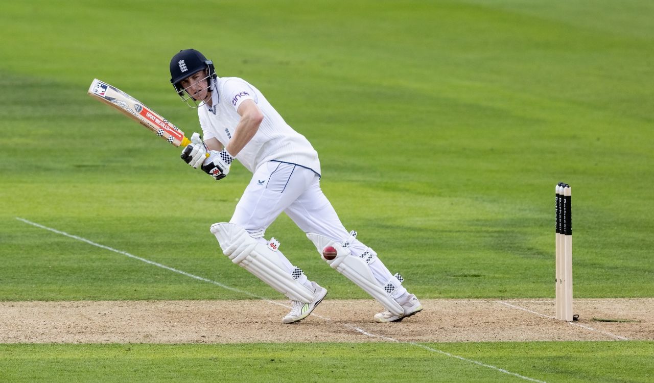 Harry Brook finished the day unbeaten on 25, England vs West Indies, 1st Test, Lord's, 1st day, July 10, 2024