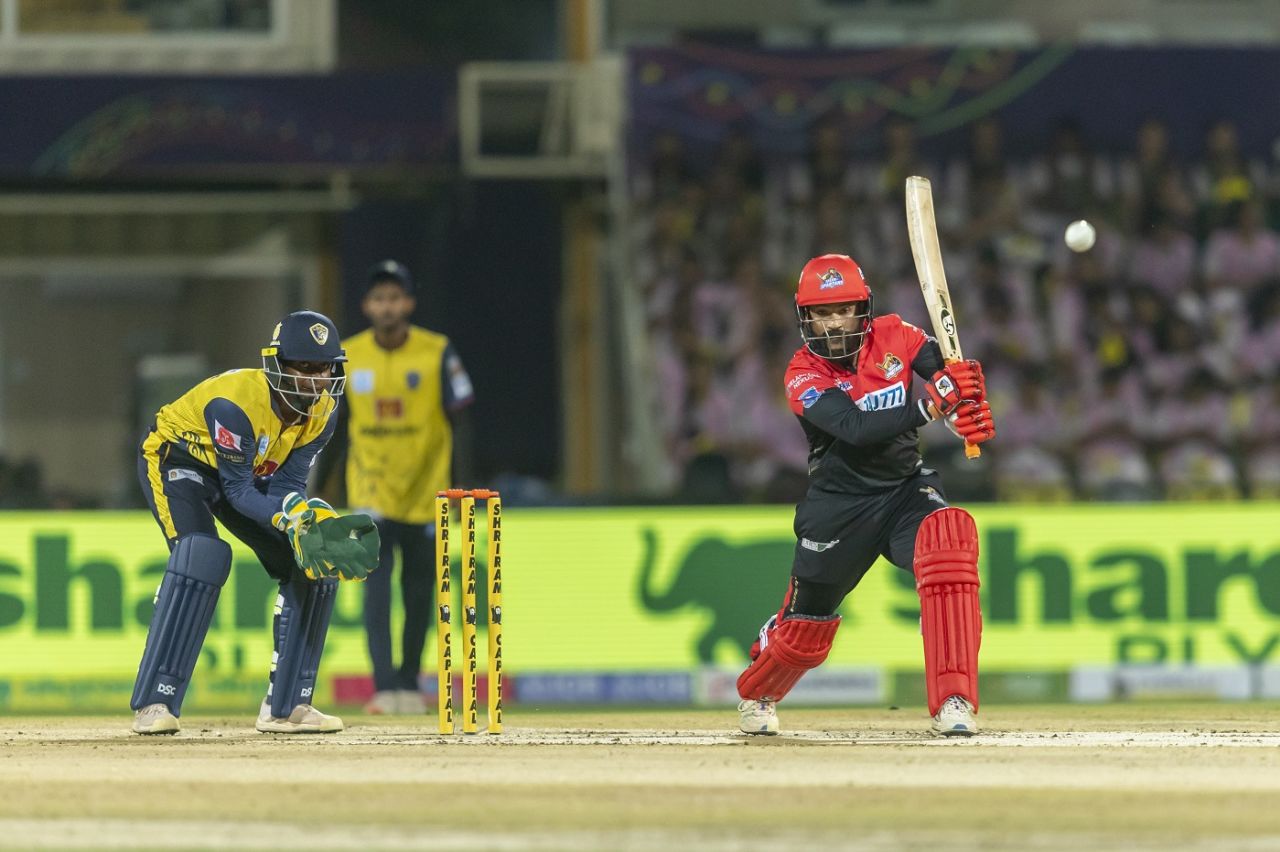 Robin Bist: from coach to player at Salem Spartans, SKM Salem Spartans vs Nellai Royal Kings, TNPL 2024, Salem, July 11, 2024