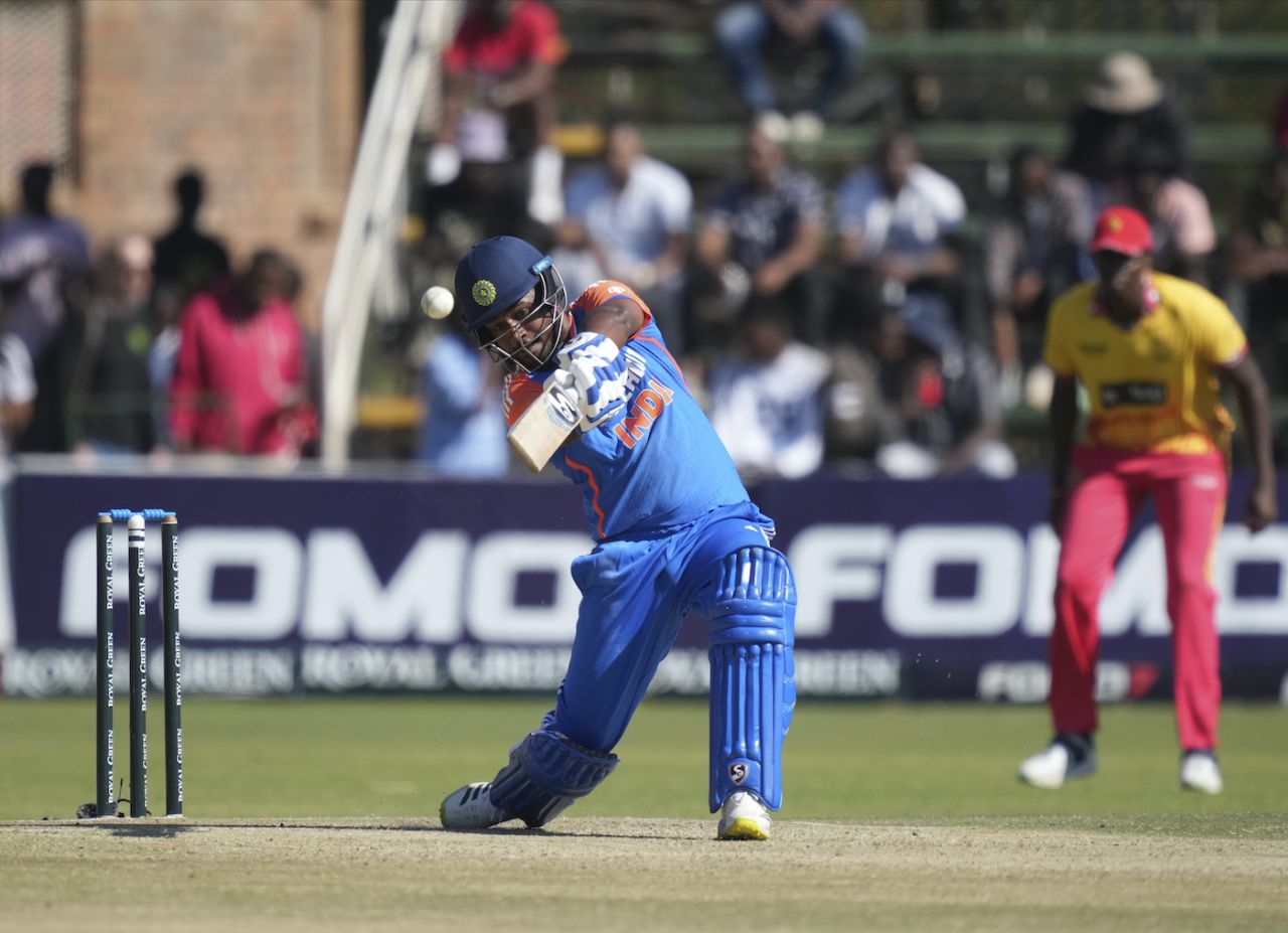 Sanju Samson top scored with 58 off 45 balls, Zimbabwe vs India, 5th Men's T20I, Harare, July 14, 2024