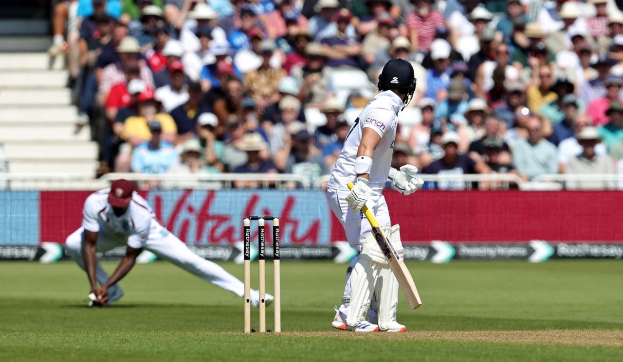 Ben Duckett nicks Shamar Joseph to Jason Holder at second slip, England vs West Indies, 2nd Men's Test, Trent Bridge, 1st day, July 18, 2024