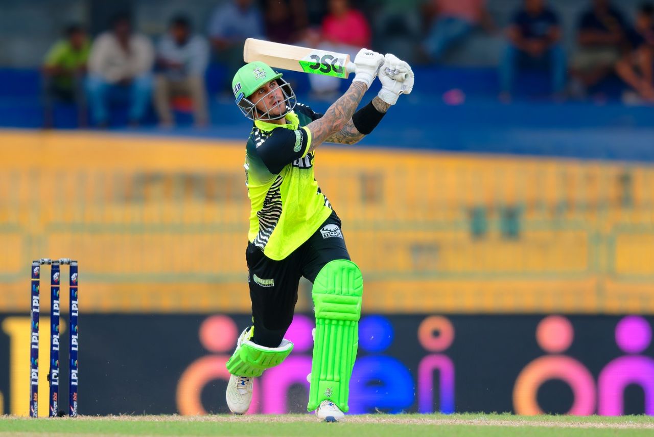 Alex Hales was dropped twice but gave his team a quick start, Galle Marvels vs Jaffna Kings, Qualifier 1, Lanka Premier League, Colombo, July 18, 2024