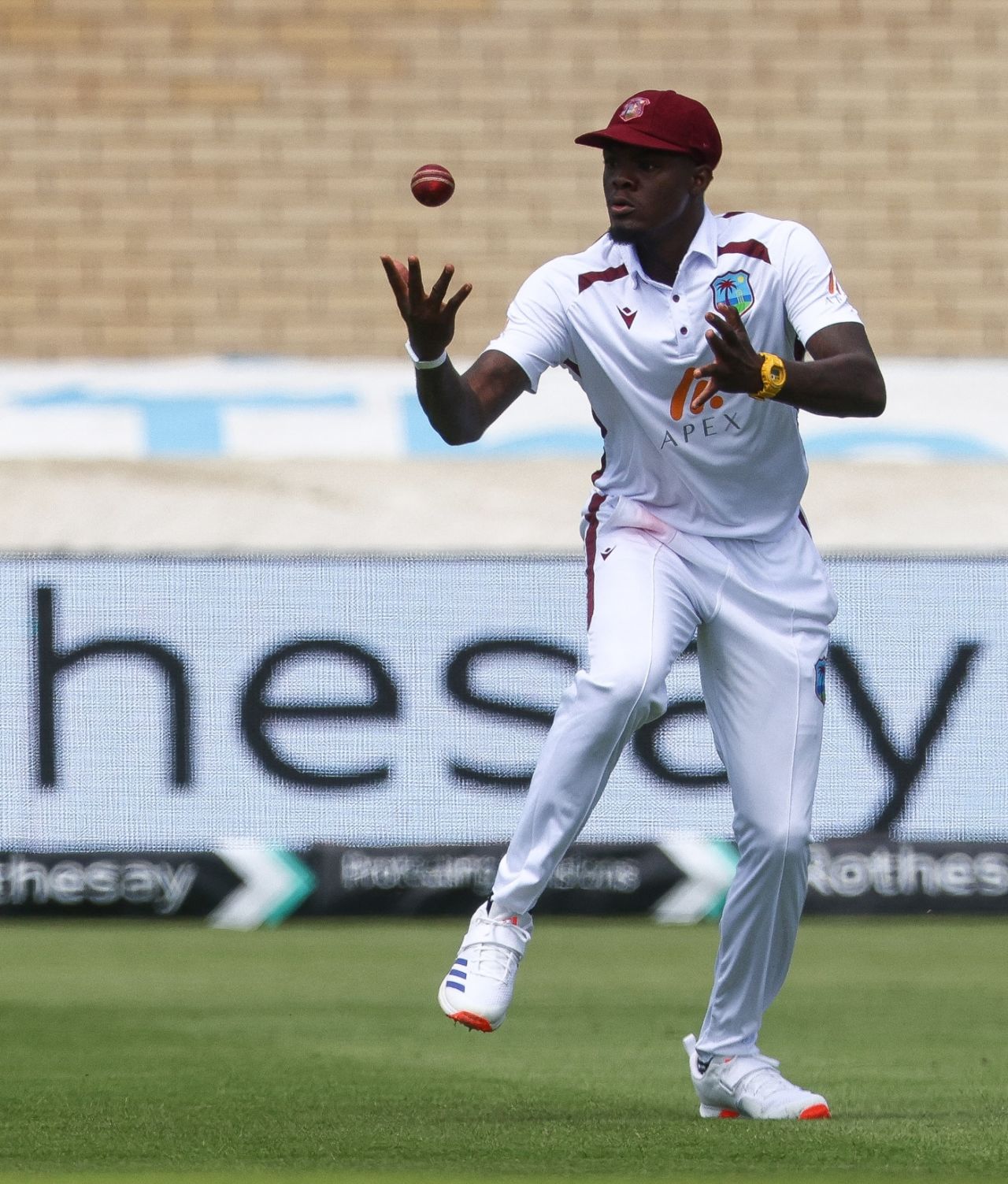 Alzarri Joseph catches Joe Root after a juggle at mid-on, England vs West Indies, 2nd Men's Test, Trent Bridge, 1st day, July 18, 2024