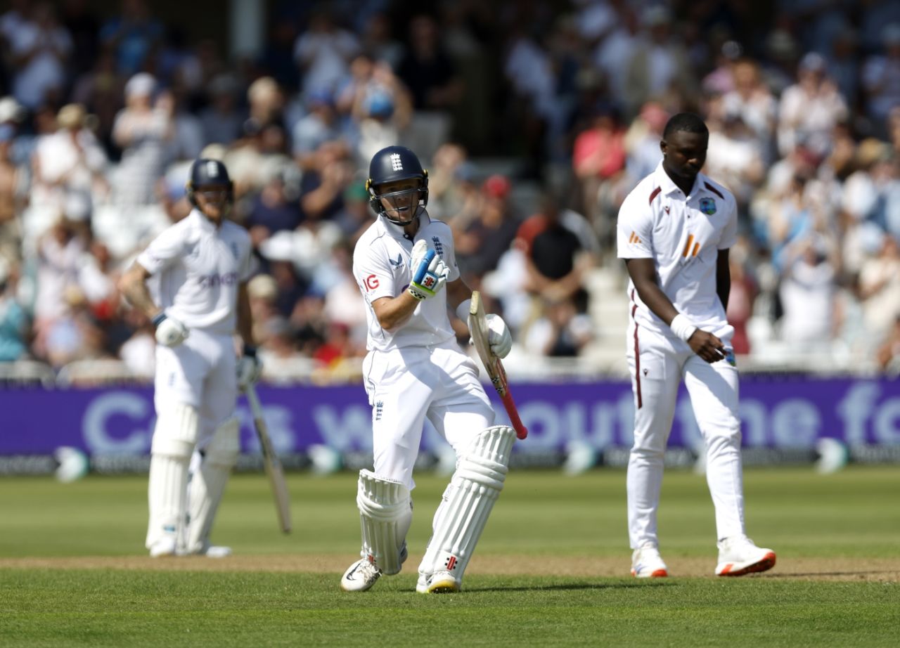 Ollie Pope brought up his sixth Test hundred, England vs West Indies, 2nd Men's Test, Trent Bridge, 1st day, July 18, 2024